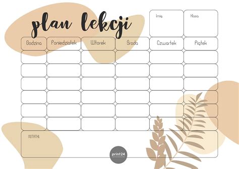 Plan lekcji .